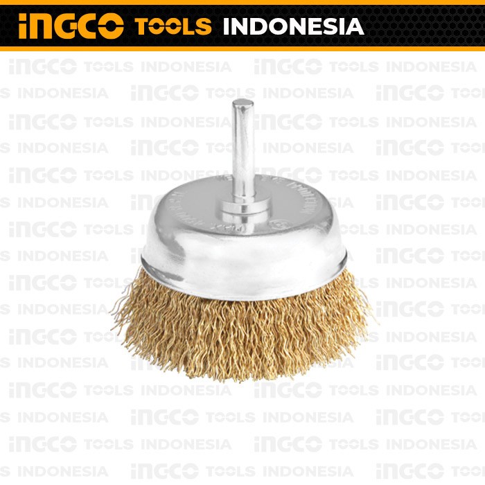 Wire Cup Brush (Bor 3") Kuningan INGCO WB30751 - Sikat Kawat Mangkok