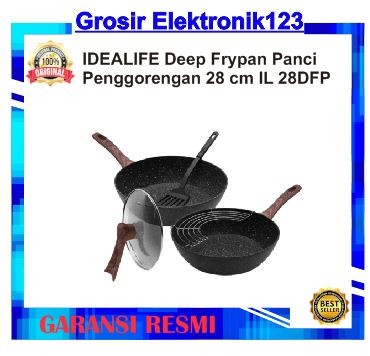 IDEALIFE Deep Frypan Panci Penggorengan 28 cm IL 28DFP