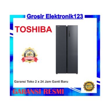 Toshiba Kulkas Side By Side Refrigerator GR-RS696WE-PMF(06)