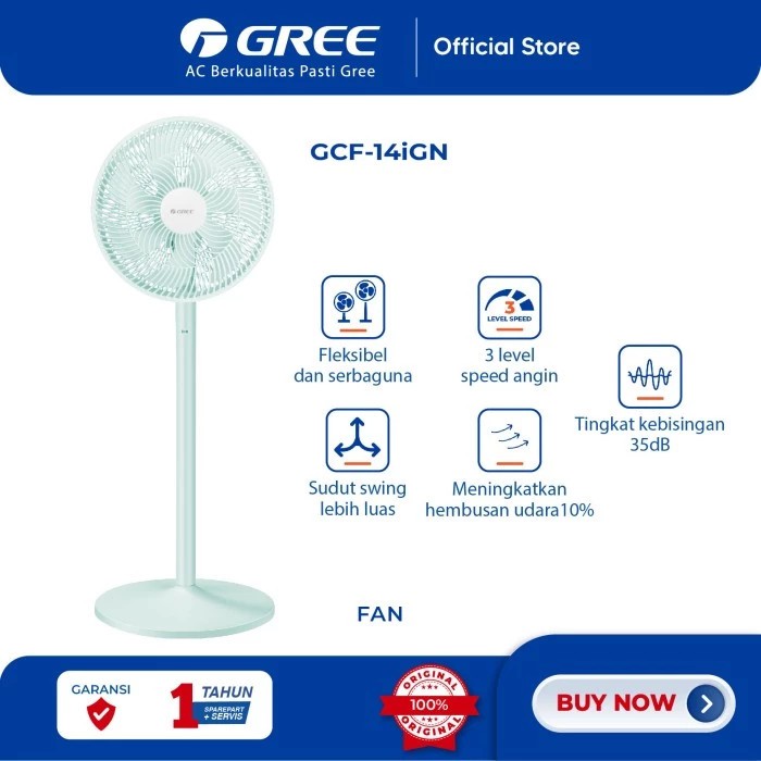 GREE KIPAS ANGIN BERDIRI STANDFAN GCF14IGN 14'' GCF-14IGN