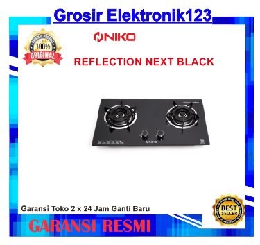 Kompor Niko 2 Tungku Kaca REFLECTION NEXT BLACK/Kompor Tanam Kaca 2 Tungku