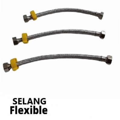 Selang Anyam Flexibel 40cm / Flexible / Wastafel / Closet 