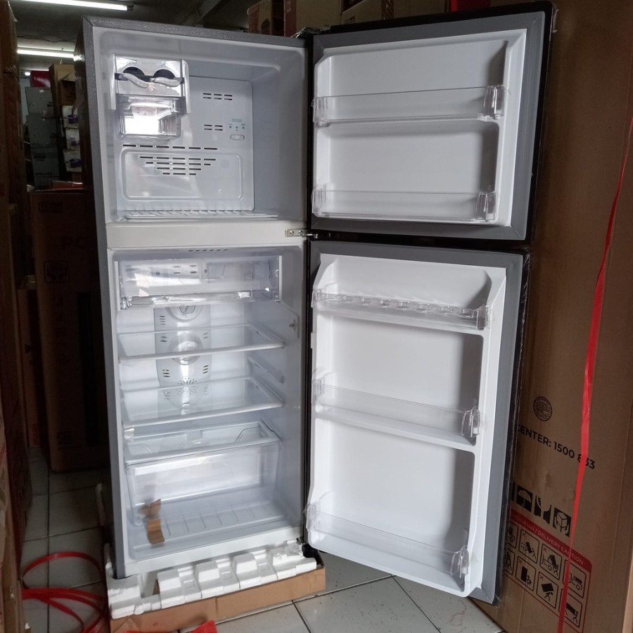 POLYTRON Kulkas 2 Pintu 220L PRM-23DMY Belleza 220 Liter 23 DMY