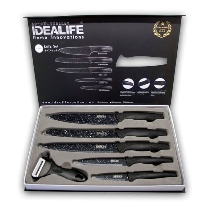 IDEALIFE - Knife Set - Perlengkapan Pisau Dapur IL-160 IL 160