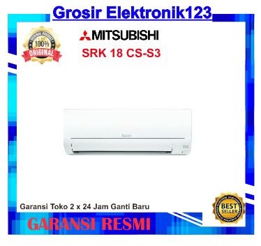 AC MITSUBISHI 2 PK SRK 18 CS-S3 STANDAR THAILAND R410 UNIT ONLY