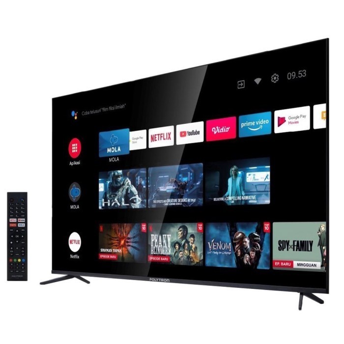 LED Polytron Smart GOOGLE TV 65 Inch PLD 65UG5959 Digital TV 4K UHD