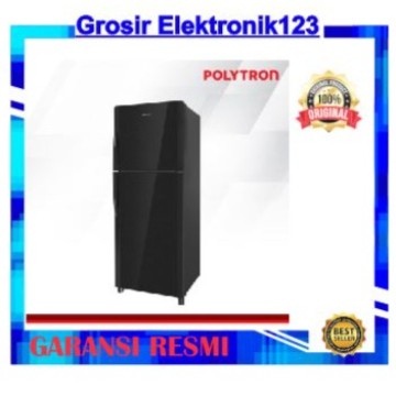 Kulkas 2 Pintu POLYTRON PRM 21 DMY BELEZZA HANDLE Glass Door