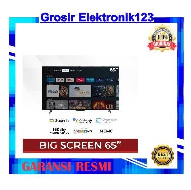 LED Polytron Smart GOOGLE TV 65 Inch PLD 65UG5959 Digital TV 4K UHD