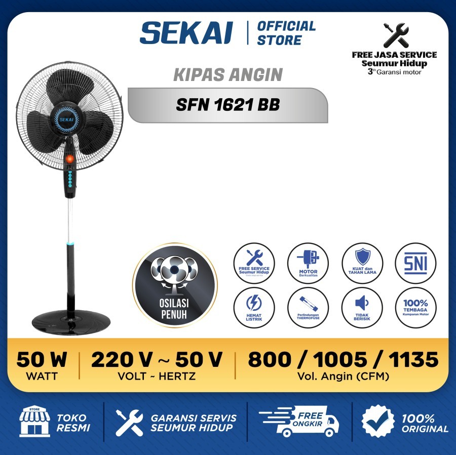 Sekai Kipas Angin Tumpu SFN 1621- 16 Inchi
