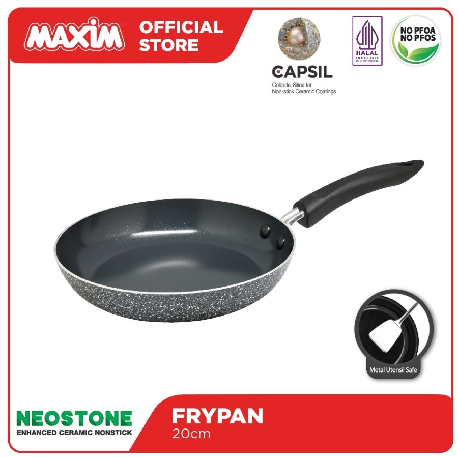 Frypan Maxim Neostone 20 CM Panci Wajan Keramik Anti Lengket Maxim Neo Stone - 20 CM