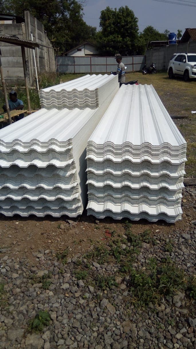 Atap UPVC Maspion SupeRoof Putih Doff 122.1-117.5mm