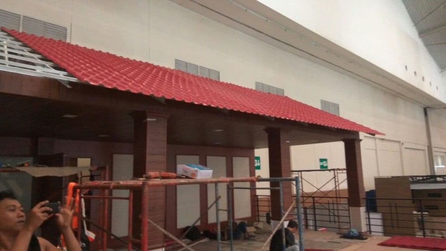 Atap upvc / UPVC Roof / Genteng UPVC Shunda abu-abu 1060x1971mm