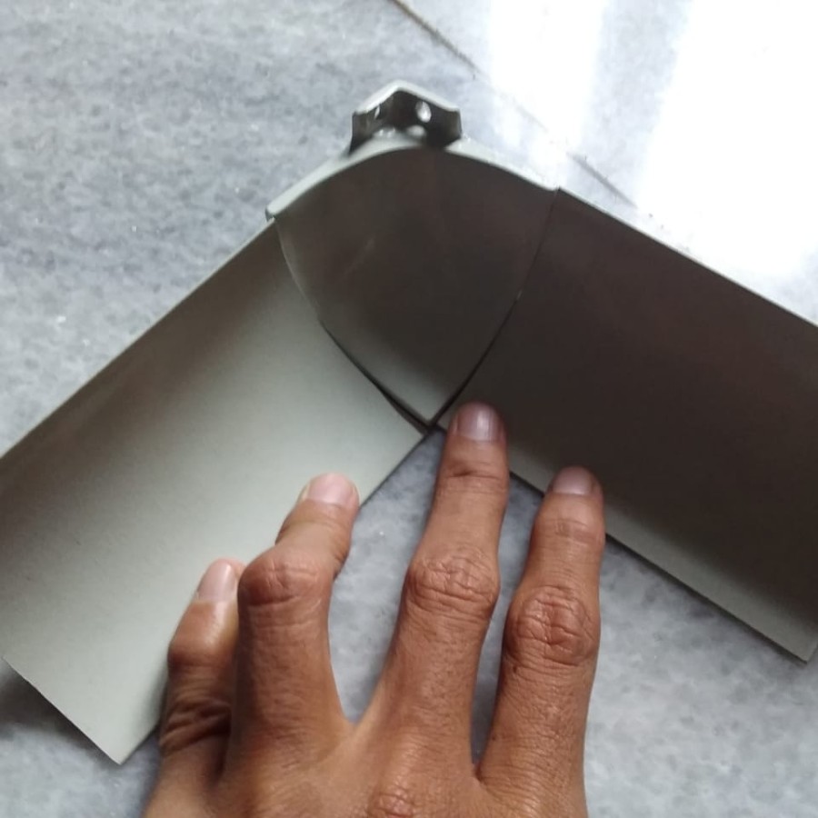 3 way curving angle sandwich panel - Putih