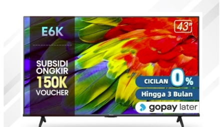 Hisense 43E6K 43" inch Vidaa Smart TV-Bezelles design-Dual Band Wifi