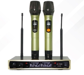 Mic Advance W-1061 UHF Microphone Double Wireless Digital Gold