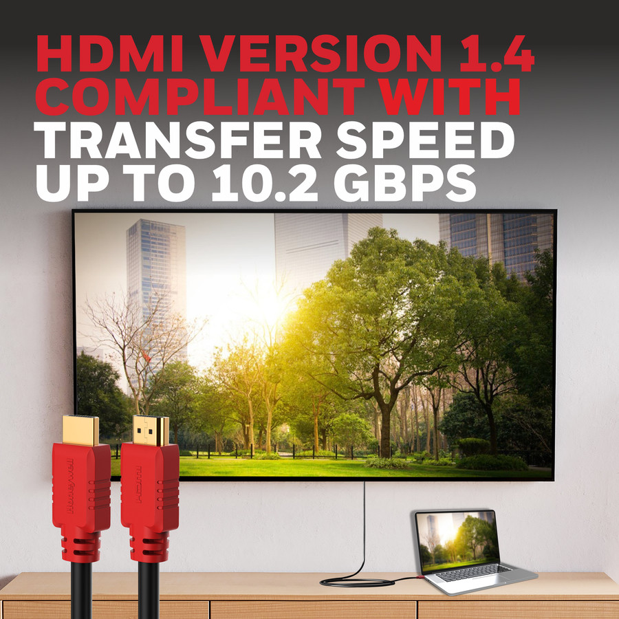 Honeywell HDMI Cable v1.4 with Ethernet, 3D/4Kx2K Ultra HD Resolution, 10.2 GBPS Transmission Speed, Compatible with All HDMI Devices Laptop Desktop TV Set-top Box Gaming Console