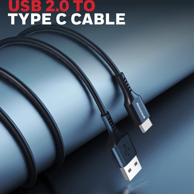Honeywell Kabel Data USB 2.0 to Type C 60W PD QC - 1.8 Meter - Black