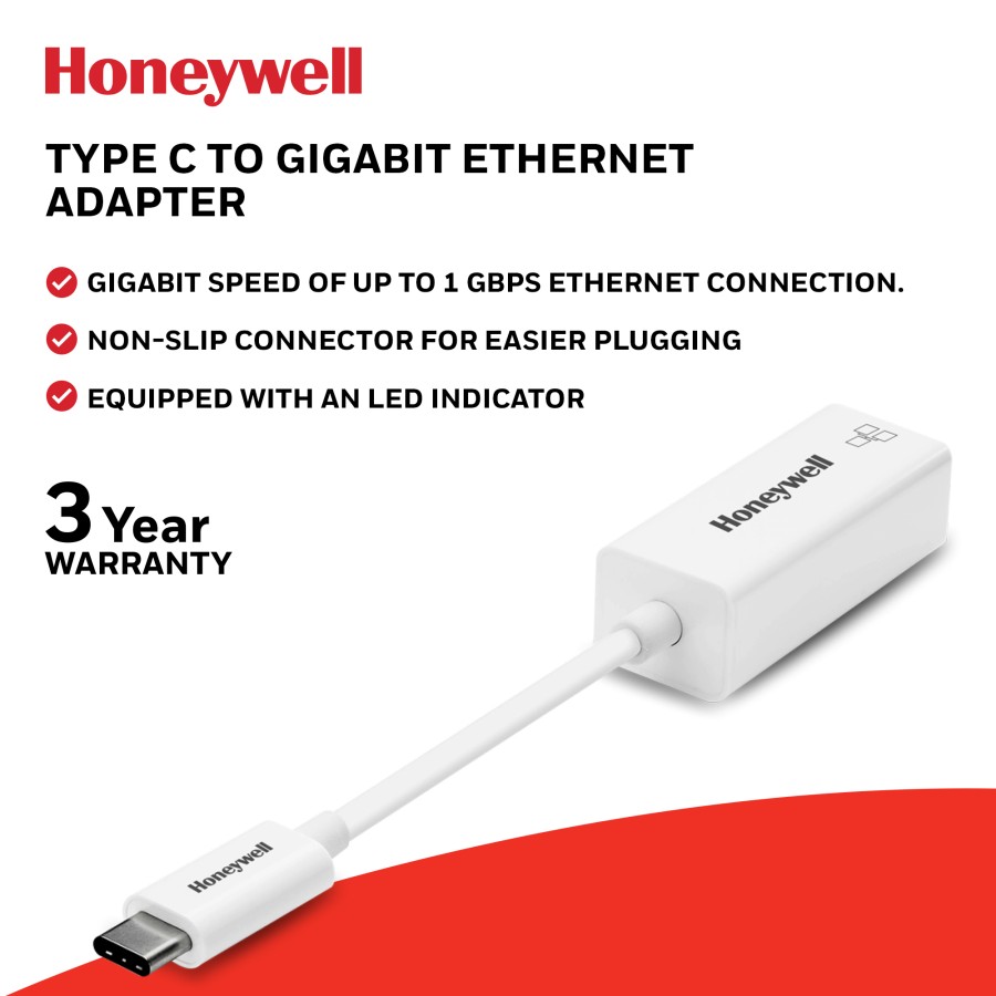 Honeywell Kabel Type C to Gigabit Ethernet Adapter