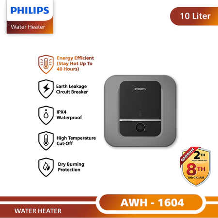 Philips Water Heater AWH-1604 10 Liter 200 Watt - Hitam