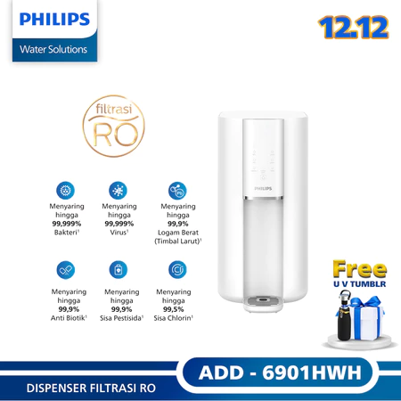 Philips Aquaporin Reverse Osmosis Water Purifier ADD6901WH - Putih - FREE UV Tumblr by Philips