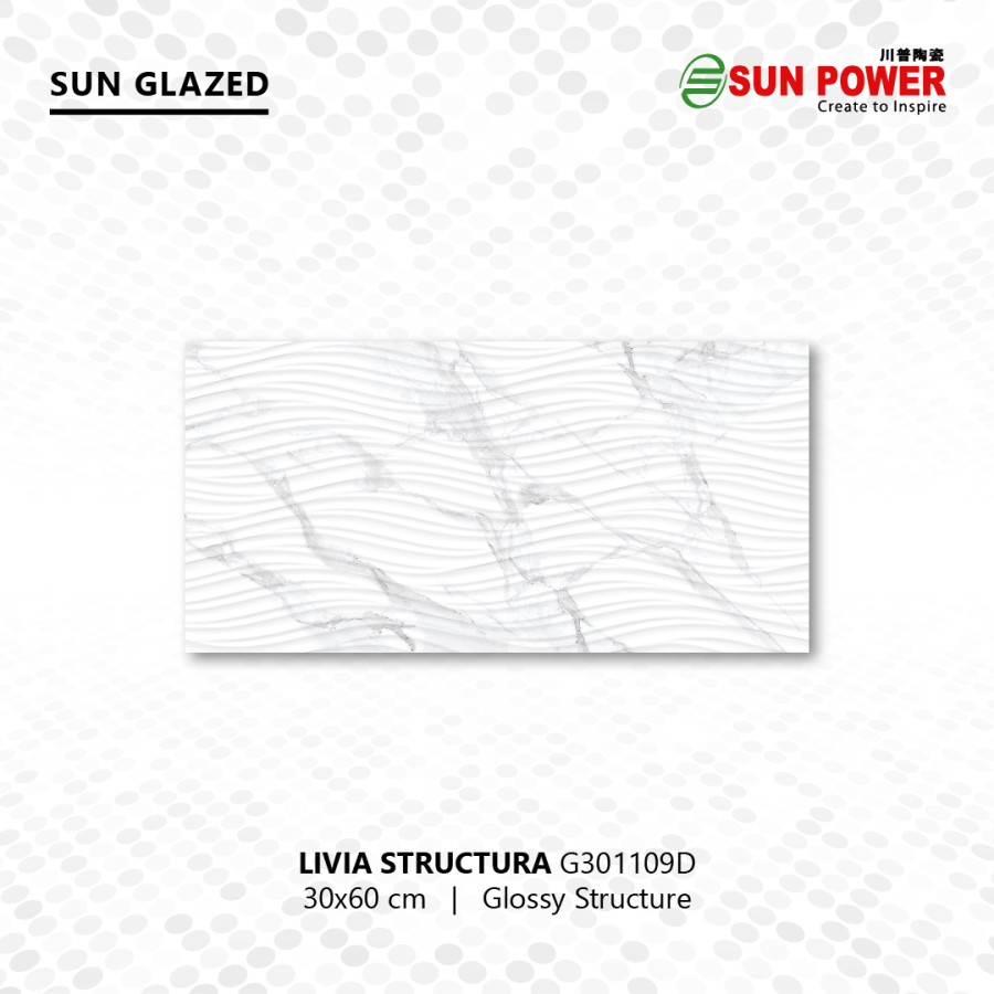 Keramik Dinding Dekoratif Glossy - Livia Series 30x60 cm | Sun Power