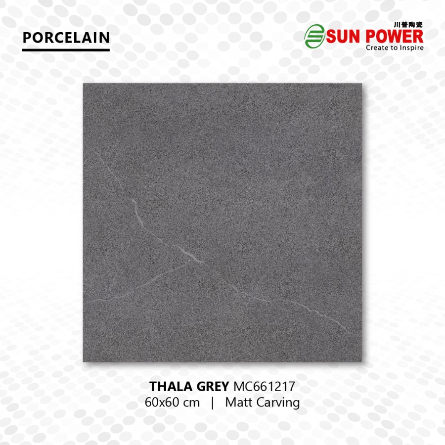 Granit Lantai Matt Carving - Thala Grey Series | Sun Power