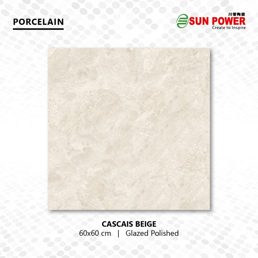 Granit Lantai - CASCAIS BEIGE 60x60 | Lite Series | Sun Power