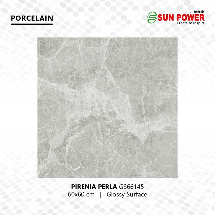 Granit Lantai Glossy Polished - Pirenia Series 60x60 | Sun Power