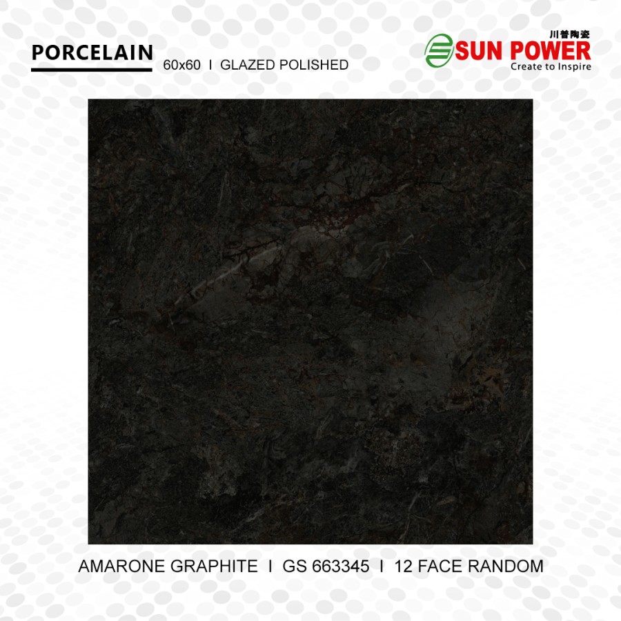 Granit Lantai Glossy Polished - Amarone Graphite Series | Sun Power