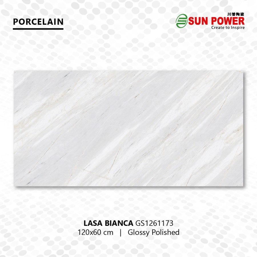 Granit Lantai Glossy Polished - Lasa Bianca | Sun Power