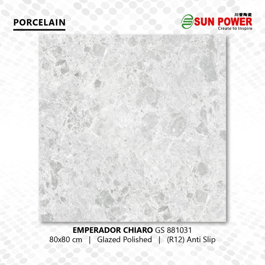Granit Lantai Glazed Polished 80x80 - Emperador Series | Sun Power