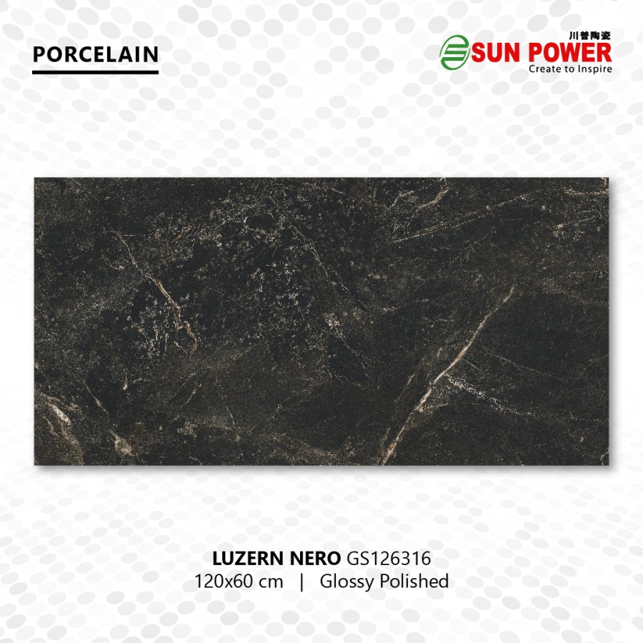 Granit Lantai & Dinding Glossy Polished - Luzern Nero | Sun Power