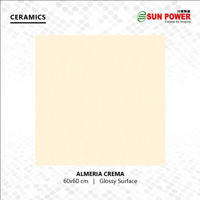 Keramik Lantai Body Putih Glossy Warna Cream 60x60 | Sun Power