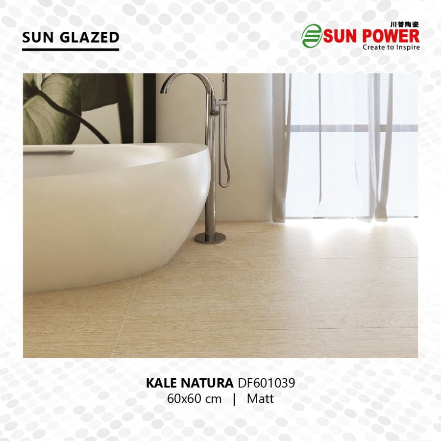 Keramik Lantai Body Putih Matt - Kale Natura 60x60 cm | Sun Power