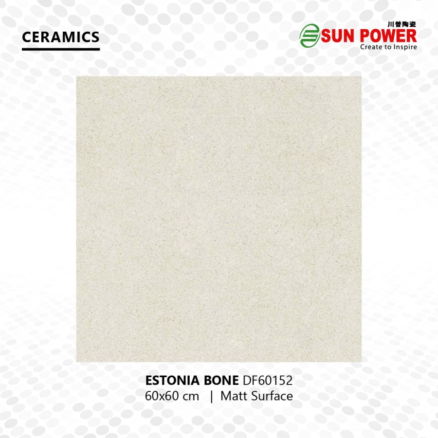 Keramik Lantai Body Putih Matt - Estonia Series 60x60 | Sun Power