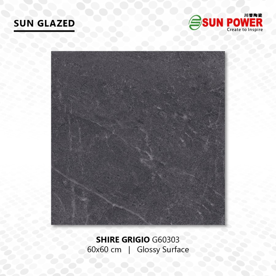 Keramik Lantai Body Putih Glossy - Shire Series 60x60 | Sun Power