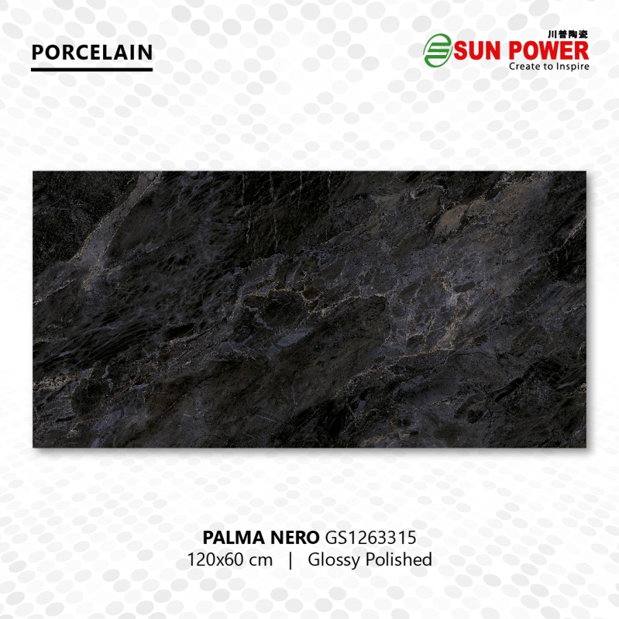 Granit Lantai Glossy Polished - Palma Nero | Sun Power