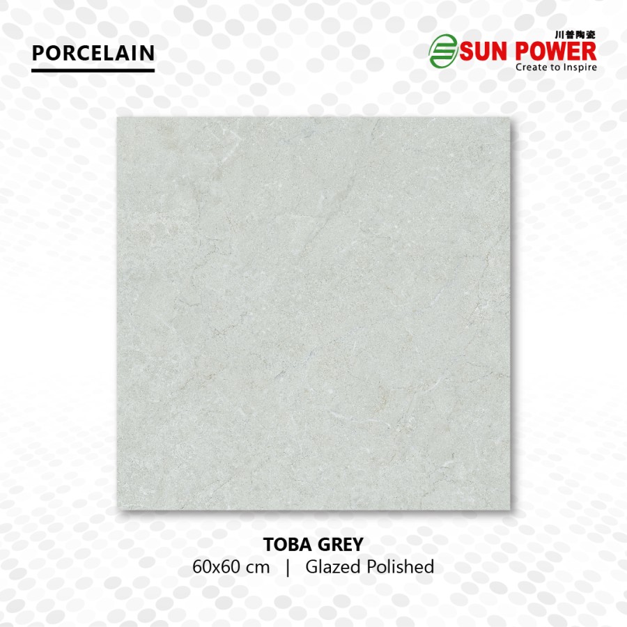 Granit Lantai - TOBA GREY 60x60 | Lite Series | Sun Power