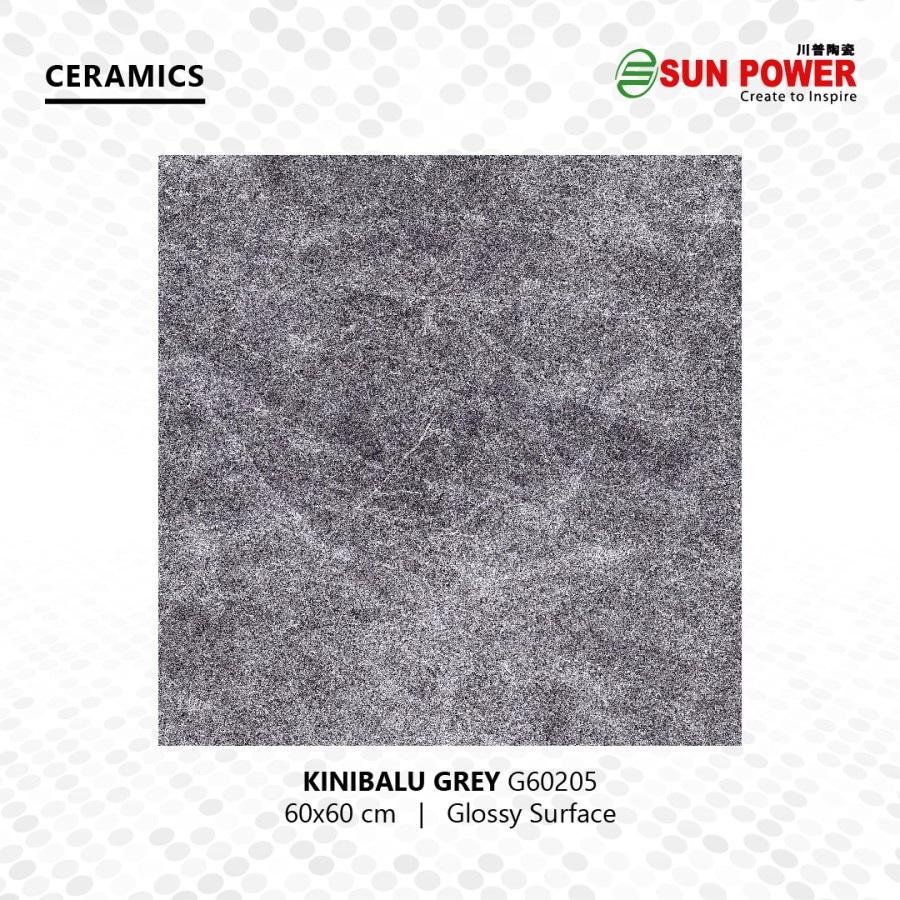 Keramik Lantai Body Putih Glossy - Kinibalu Series 60x60 | Sun Power