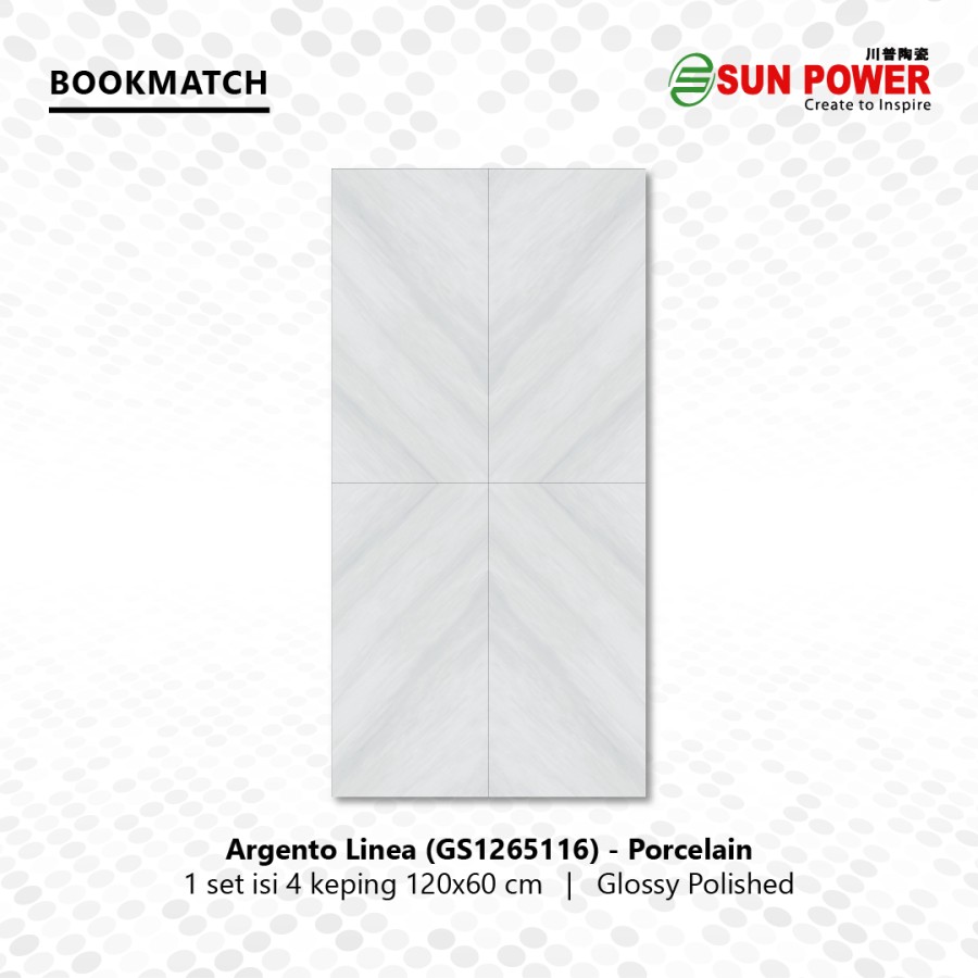 Granit Bookmatch Glossy Polished - Argento Linea | Sun Power