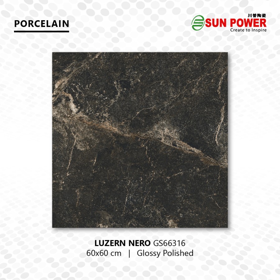 Granit Lantai & Dinding Glossy Polished - Luzern Nero | Sun Power