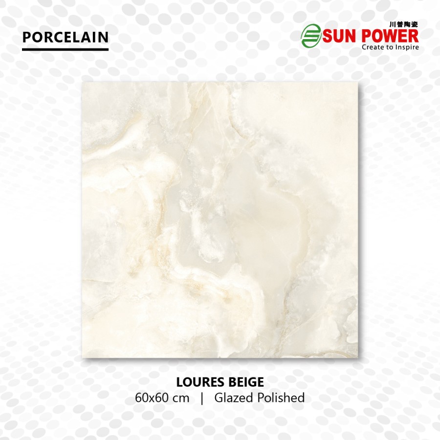 Granit Lantai - LOURES BEIGE 60x60 | Lite Series | Sun Power