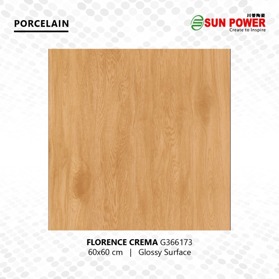 Granit Lantai Glossy Polished - Florence Crema 60x60 | Sun Power
