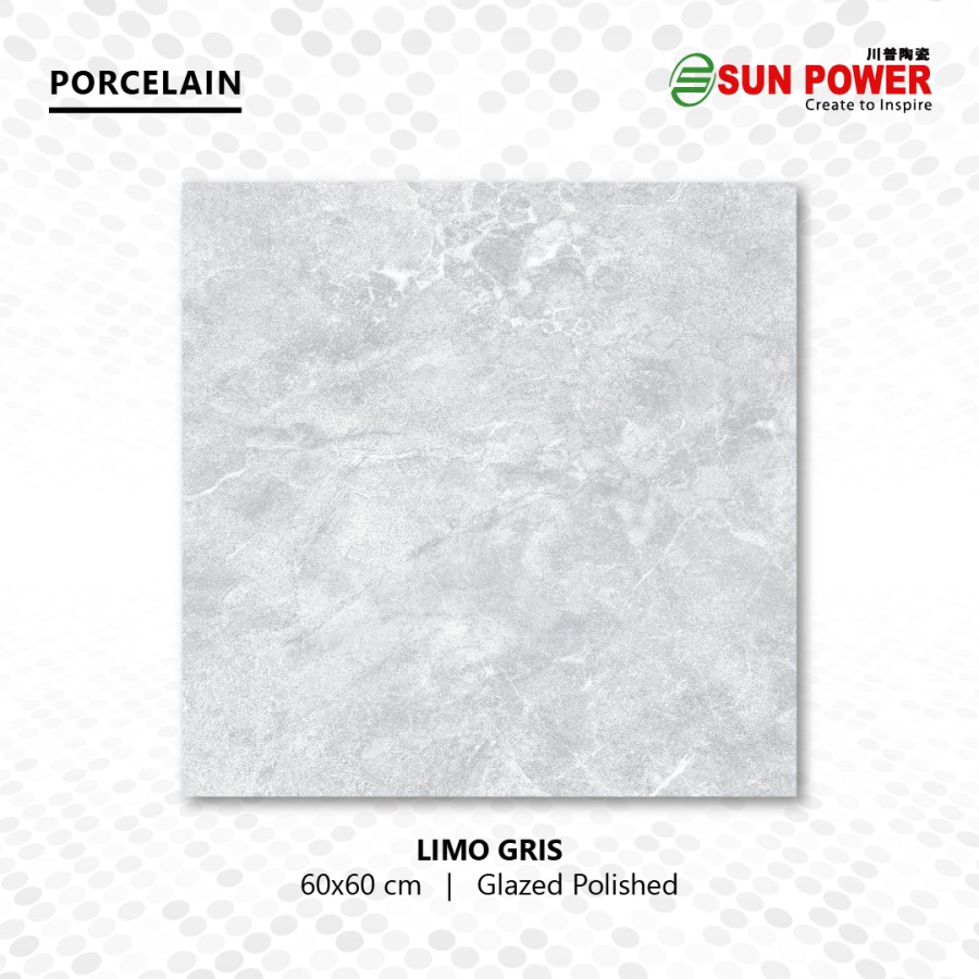 Granit Lantai - LIMO GRIS 60x60 | Lite Series | Sun Power