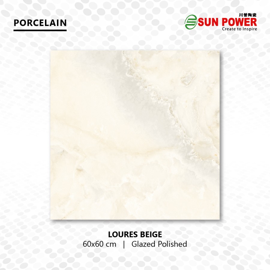 Granit Lantai - LOURES BEIGE 60x60 | Lite Series | Sun Power