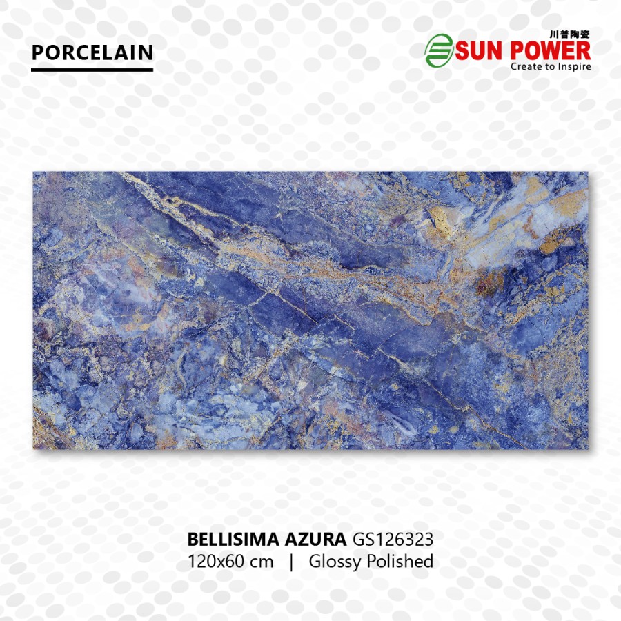 Granit Lantai Glossy Polished - Bellisima Azura 120x60 | Sun Power