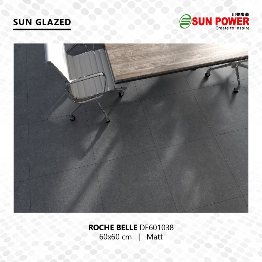 Keramik Lantai Body Putih Matt - Roche Belle 60x60 cm | Sun Power