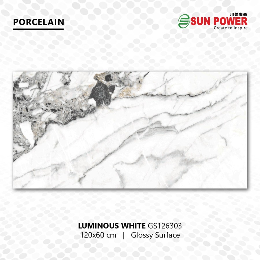 Granit Lantai | Granit Dinding Marble 120x60 Glossy - Luminous White