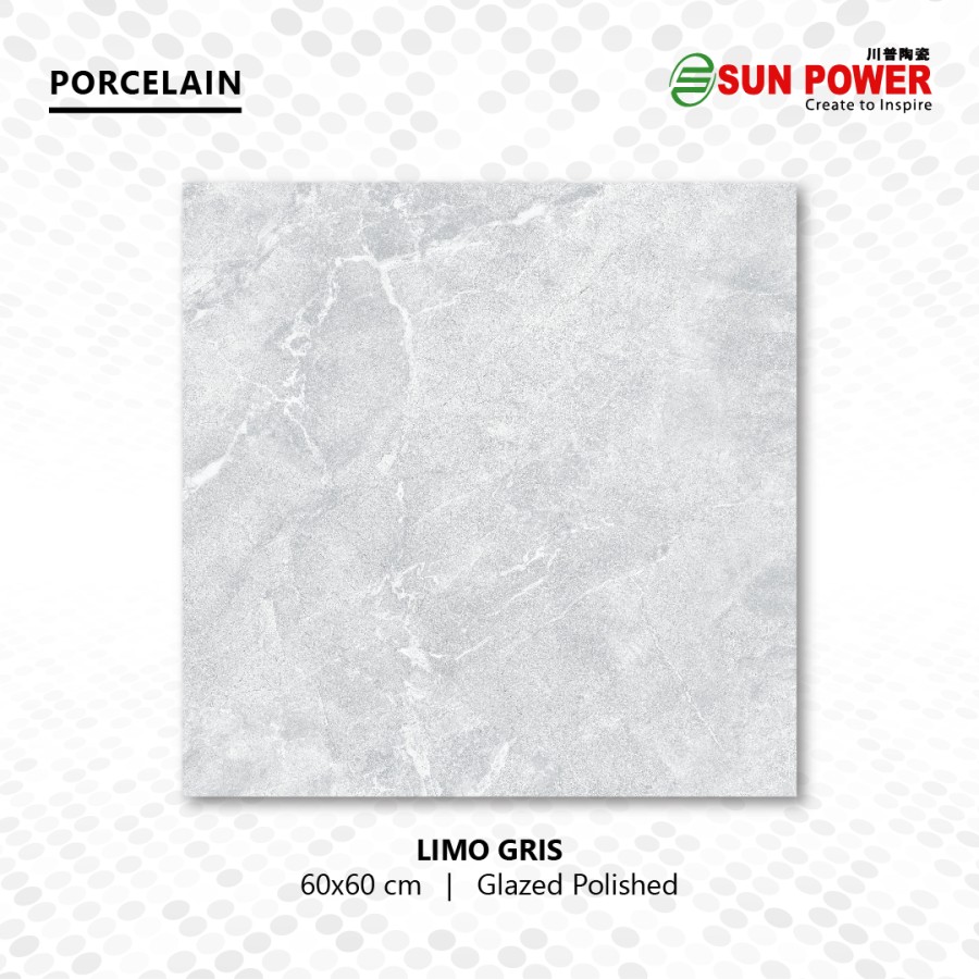 Granit Lantai - LIMO GRIS 60x60 | Lite Series | Sun Power