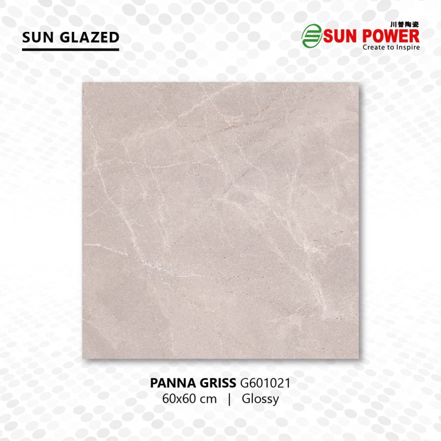 Keramik Lantai Body Putih Glossy - Panna Series 60x60 | Sun Power